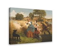 WCYB Mrs. Schuyler Burning Her Wheat Fields on The Approach of The British by Emanuel Leutze Prints Posters Canvas Deco Paintings Wall Art For Office Livin