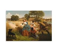 WCYB Mrs. Schuyler Burning Her Wheat Fields on The Approach of The British by Emanuel Leutze Prints Posters Canvas Deco Paintings Wall Art For Office Unfra