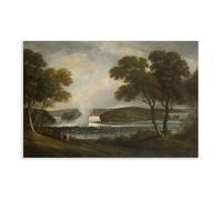 WCYB Niagara Falls from An Upper Bank on The British Side by John Trumbull Posters Prints Canvas Deco Paintings Wall Art Unframe 16" L X 24" W