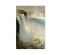 WCYB Niagara Falls, from The American Side by Frederic Edwin Church Posters Prints Canvas Deco Paintings Wall Art Unframe 24" L X 36" W