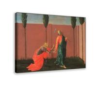 WCYB Noli Me Tangere by Sandro Botticelli Renaissance Prints Posters Canvas Deco Paintings Wall Art For Office Frame 24" L X 36" W