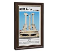 WCYB North Korea Scenery Travel Posters Prints Canvas Deco Paintings Wall Art Hangable Frame 20" L X 30" W