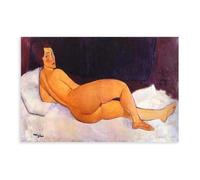 WCYB Nude Looking over Her Right Shoulder by Amedeo Modigliani Prints Posters Canvas Deco Paintings Wall Art For Office Living Room Unframe 20" L X 30" W