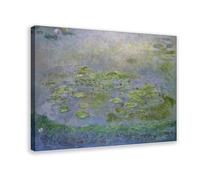 WCYB Nymphéas [Waterlilies] by Claude Monet Prints Posters Canvas Deco Paintings Wall Art For Office Frame 20" L X 30" W