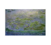 WCYB Nymphéas [Waterlilies] by Claude Monet Prints Posters Canvas Deco Paintings Wall Art For Office Living Room Unframe 20" L X 30" W