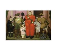 WCYB Official Portrait of The Military Junta by Fernando Botero Prints Posters Canvas Deco Paintings Wall Art For Office Unframe 16" L X 24" W