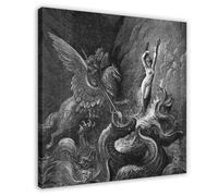 WCYB Orlando Furioso by Gustave Dore Vintage Romanticism Realism Prints Posters Canvas Deco Paintings Wall Art For Office Frame 20" L X 20" W