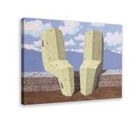 WCYB Par Une Belle Fin D'apres-midi by Rene Magritte Surrealism Prints Posters Canvas Deco Paintings Wall Art For Office Living Room Frame 20" L X 30" W