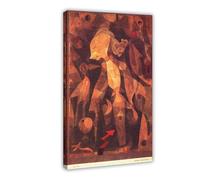 WCYB Paul Klee - A Young Ladys Adventure Prints Posters Canvas Deco Paintings Wall Art For Office Living Room Frame 12" L X 18" W