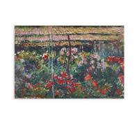 WCYB Peony Garden by Claude Monet Prints Posters Canvas Deco Paintings Wall Art For Office Living Room Unframe 16" L X 24" W