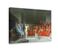 WCYB Phryne Revealed before The Areopagus by Jean-leon Gerome Romanticism Prints Posters Canvas Deco Paintings Wall Art For Office Living Room Frame 16" L X