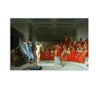 WCYB Phryne Revealed before The Areopagus by Jean-leon Gerome Romanticism Prints Posters Canvas Deco Paintings Wall Art For Office Living Room Unframe 20" L