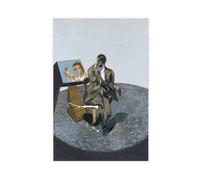 WCYB Portrait of George Dyer in A Mirror by Francis Bacon Prints Posters Canvas Deco Paintings Wall Art For Office Living Room Unframe 16" L X 24" W