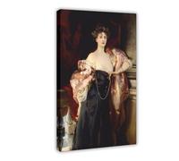 WCYB Portrait of Helen Vincent, Viscountess Dâ€™Abernon by John Singer Sargent Posters Prints Canvas Deco Paintings Wall Art Frame 24" L X 36" W