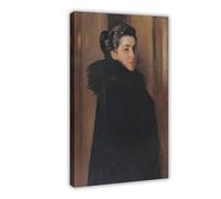 WCYB Portrait of The Artist's Wife Ellen Edelfelt by Albert Edelfelt Prints Posters Canvas Deco Paintings Wall Art For Office Frame 16" L X 24" W