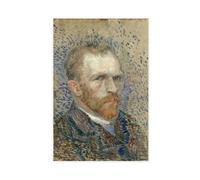 WCYB Post-Impressionism Vincent Van Gogh - Self-Portrait, 1887 Posters Prints Canvas Deco Paintings Wall Art Unframe 16" L X 24" W