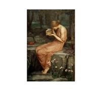 WCYB Psyche Opening The Golden Box by John William Waterhouse Posters Prints Canvas Deco Paintings Wall Art Unframe 12" L X 18" W