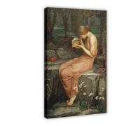 WCYB Psyche Opening The Golden Box by John William Waterhouse Prints Posters Canvas Deco Paintings Wall Art For Office Living Room Frame 20" L X 30" W