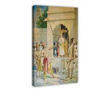WCYB Raja Ravi Varma - Rama Breaking The Bow To Win Sita As Wife Prints Posters Canvas Deco Paintings Wall Art For Office Frame 20" L X 30" W