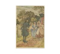 WCYB Reciting for Their Amusement All The Epitaphs on The Tombstones by Arthur Rackham Posters Prints Canvas Deco Paintings Wall Art Unframe 24" L X 36" W