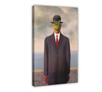 WCYB Rene Magritte - The Son Of Man Prints Posters Canvas Deco Paintings Wall Art For Office Frame 16" L X 24" W