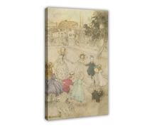 WCYB Ring A Ring O' Roses by Arthur Rackham Prints Posters Canvas Deco Paintings Wall Art For Office Living Room Frame 12" L X 18" W