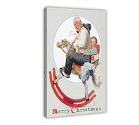 WCYB Rocking Horse, 1933 by Norman Rockwell Prints Posters Canvas Deco Paintings Wall Art For Office Living Room Frame 12" L X 18" W