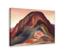 WCYB Rust Red Hills by Georgia O'Keeffe Prints Posters Canvas Deco Paintings Wall Art For Office Frame 24" L X 36" W