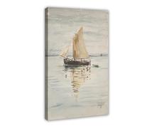 WCYB Sailing Ship with Reflections, 1907 by Egon Schiele Posters Prints Canvas Deco Paintings Wall Art Frame 20" L X 30" W