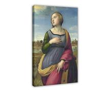 WCYB Saint Catherine of Alexandria by Raffaello Sanzio Prints Posters Canvas Deco Paintings Wall Art For Office Frame 16" L X 24" W