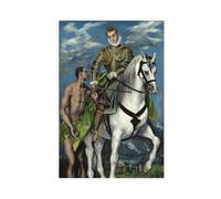 WCYB Saint Martin And The Beggar by El Greco Vintage Renaissance Prints Posters Canvas Deco Paintings Wall Art For Office Living Room Unframe 12" L X 18" W