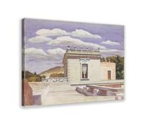 WCYB Saltillo Mansion by Edward Hopper Prints Posters Canvas Deco Paintings Wall Art For Office Living Room Frame 12" L X 18" W