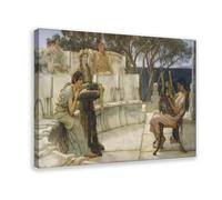 WCYB Sappho And Alcaeus by Sir Lawrence Alma-Tadema Posters Prints Canvas Deco Paintings Wall Art Frame 12" L X 18" W