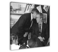 WCYB Sept. 11, 2001 - President Bush Is Notified of The Terror Attacks Posters Prints Canvas Deco Paintings Wall Art Frame 16" L X 16" W