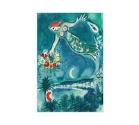 WCYB Siren And Fish, from Nice And The French Riviera by Marc Chagall Posters Prints Canvas Deco Paintings Wall Art Unframe 20" L X 30" W