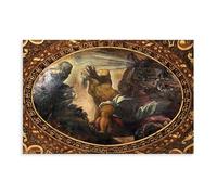 WCYB Soffitto Del Salone Maggiore by Jacopo Tintoretto Prints Posters Canvas Deco Paintings Wall Art For Office Living Room Unframe 16" L X 24" W