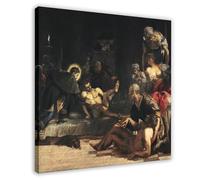 WCYB St Roch in The Hospital by Jacopo Tintoretto Prints Posters Canvas Deco Paintings Wall Art For Office Frame 12" L X 12" W