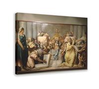 WCYB The Argument of Jesus in The Temple by Jacopo Tintoretto Posters Prints Canvas Deco Paintings Wall Art Frame 20" L X 30" W