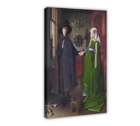 WCYB The Arnolfini Portrait by Jan Van Eyck Posters Prints Canvas Deco Paintings Wall Art Frame 20" L X 30" W