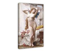 WCYB The Awakening of Psyche by Guillaume Seignac Prints Posters Canvas Deco Paintings Wall Art For Office Living Room Frame 24" L X 36" W