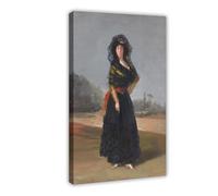 WCYB The Black Duchess by Francisco Goya Prints Posters Canvas Deco Paintings Wall Art For Office Living Room Frame 24" L X 36" W