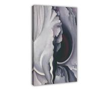 WCYB The Black Iris by Georgia O'Keeffe Prints Posters Canvas Deco Paintings Wall Art For Office Living Room Frame 16" L X 24" W