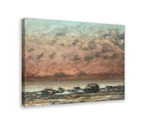 WCYB The Black Rocks at Trouville by Gustave Courbet Realism Symbolism Romanticism Prints Posters Canvas Deco Paintings Wall Art For Office Living Room Fra