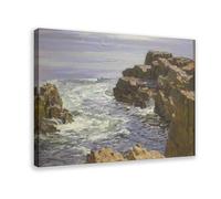 WCYB The Breaking Wave by Edward Henry Potthast Prints Posters Canvas Deco Paintings Wall Art For Office Living Room Frame 20" L X 30" W