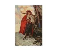 WCYB The Buccaneer Was A Picturesque Fellow by Howard Pyle Posters Prints Canvas Deco Paintings Wall Art Unframe 20" L X 30" W