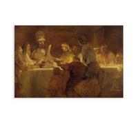 WCYB The Conspiracy of The Batavians Under Claudius Civilis by Rembrandt Prints Posters Canvas Deco Paintings Wall Art For Office Living Room Unframe 12" L