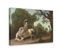 WCYB The Farmer's Wife And The Raven George Stubbs Posters Prints Canvas Deco Paintings Wall Art Frame 24" L X 36" W