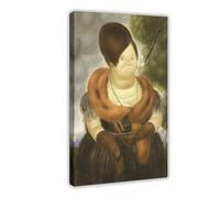 WCYB The First Lady by Fernando Botero Prints Posters Canvas Deco Paintings Wall Art For Office Frame 20" L X 30" W