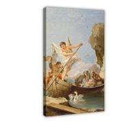 WCYB The Flight Into Egypt in A Boat Giovanni Battista Tiepolo Posters Prints Canvas Deco Paintings Wall Art Frame 24" L X 36" W