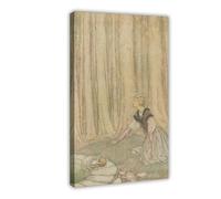 WCYB The Frog Prince by Arthur Rackham Prints Posters Canvas Deco Paintings Wall Art For Office Frame 24" L X 36" W